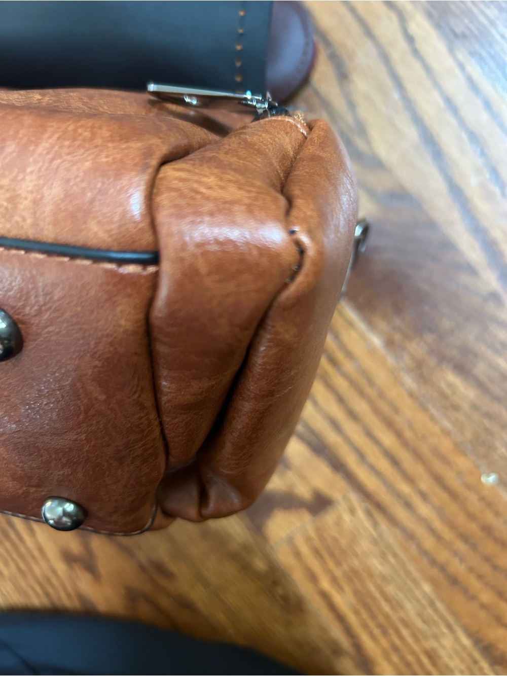 Disney Mickey Mouse Mini Satchel Crossbody Bag Brown Faux Leather - Picture 11 of 15